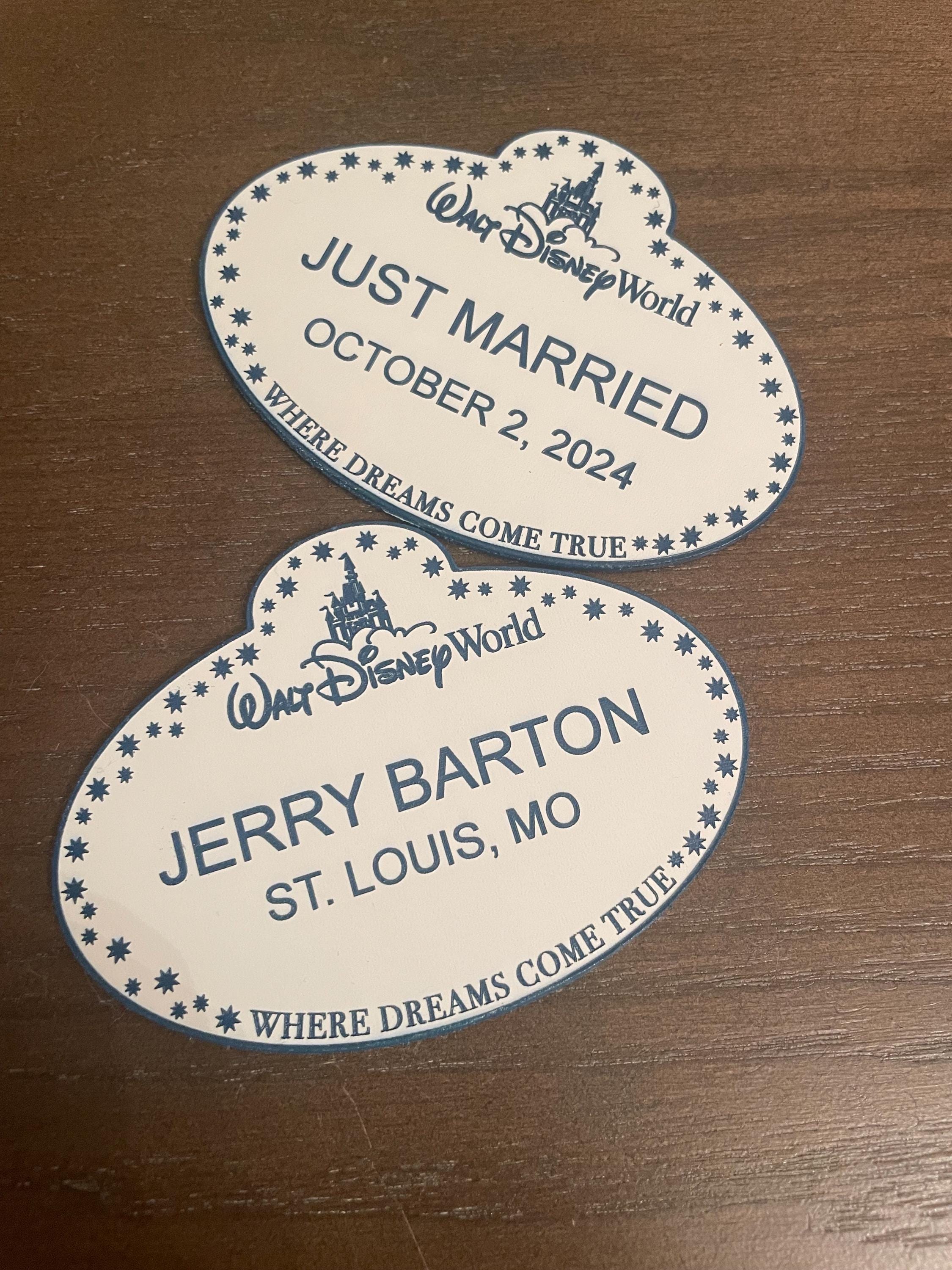 Customizable Disney Cast Member Name Tag – Engraved Badge, Pin or