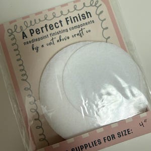 Needlepoint Ornament Finishing Kit | Custom Matte Board & Felt Circles image 2
