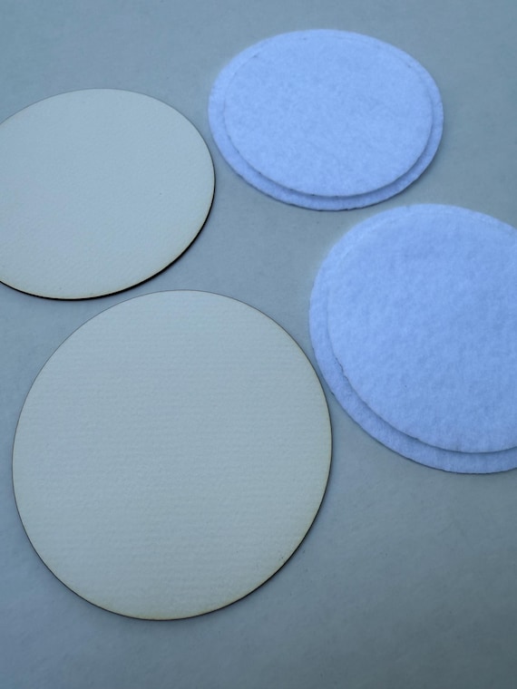 Needlepoint Ornament Finishing Kit | Custom Matte Board & Felt Circles