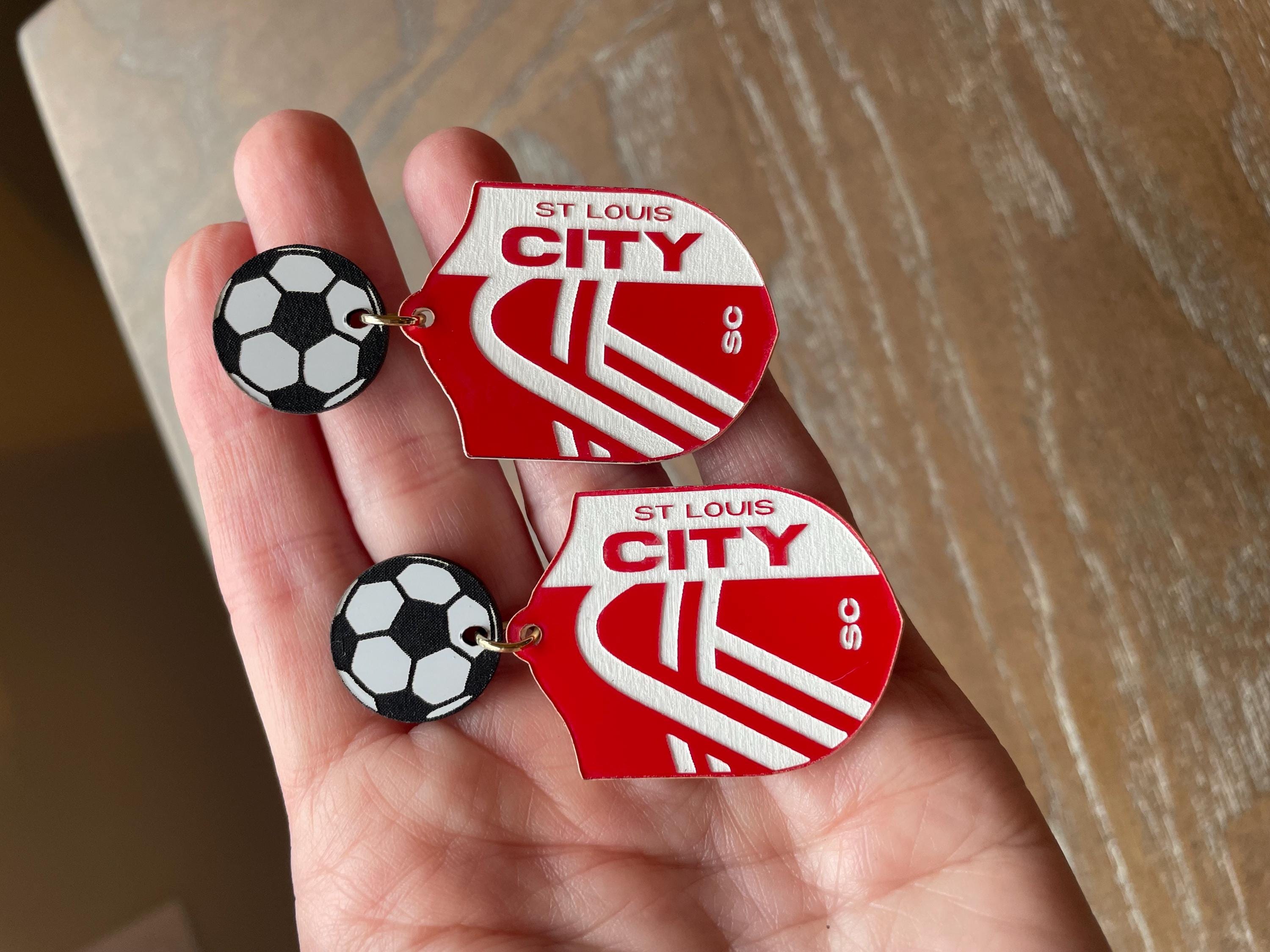 STL City Soccer Inspired Earrings - St Louis City - Etsy