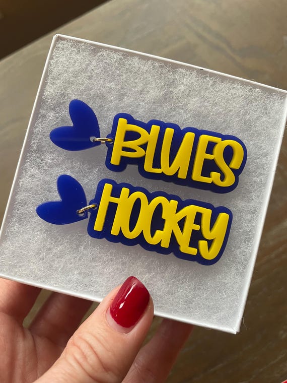 St Louis Blues Hockey Earrings – Game Day Spirit Jewelry