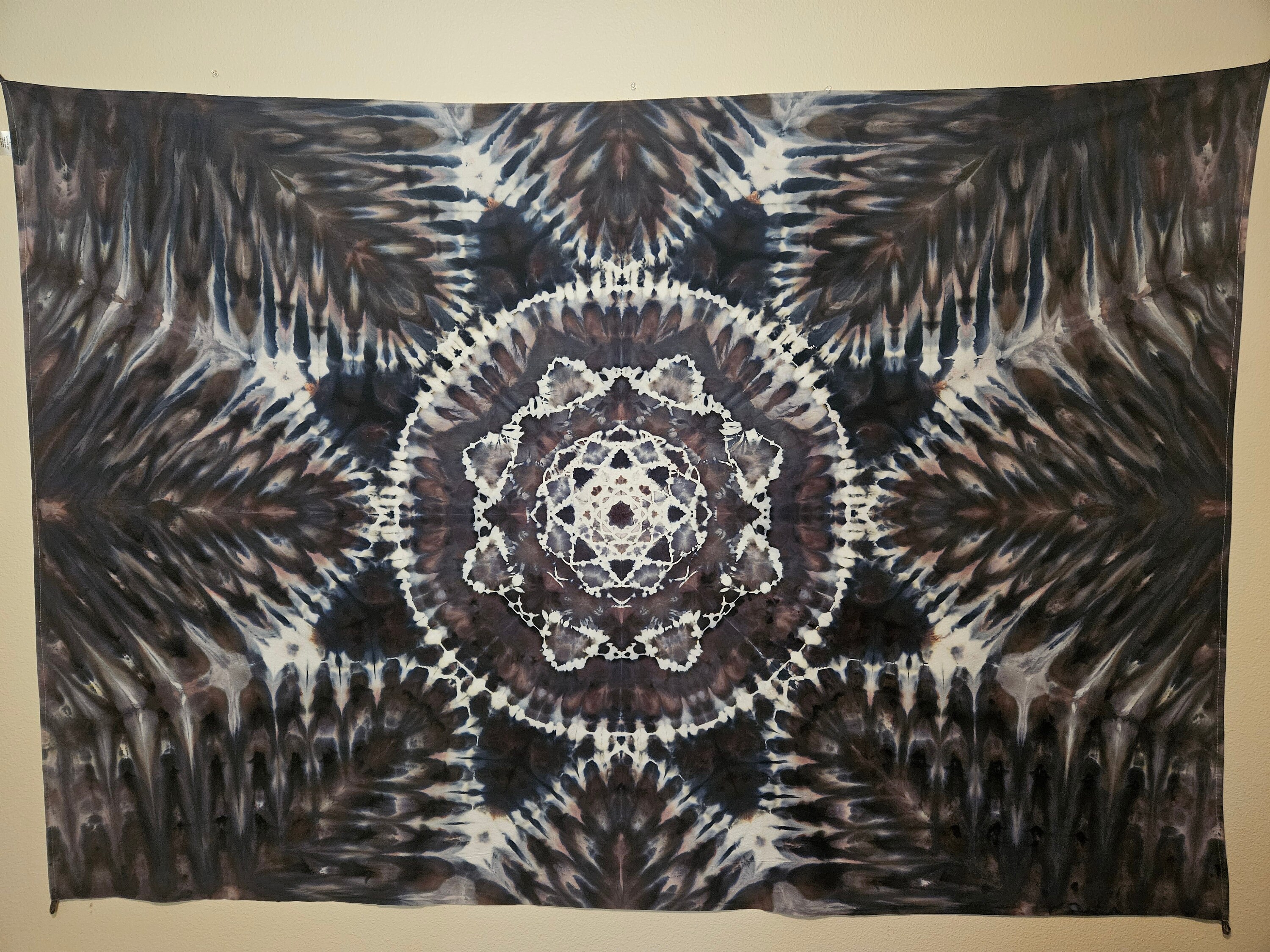 Black tie dye tapestry deals