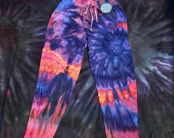 Pantalón deportivo mediano de mujer con estampado tie-dye