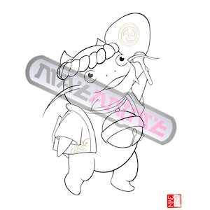 Namazu - Final Fantasy XIV - Printable PNG - Coloring Page Download