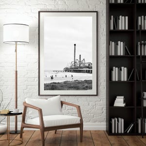 Galveston Island Pleasure Pier Photography Print | Texas Coastal Wall Art (Digital Download) image 4