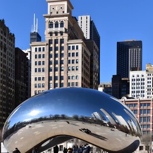 Cloud Gate “The Bean” – Impresión digital de descarga de Chicago / Arte mural del Parque del Milenio