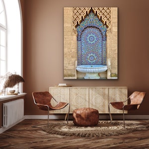 Download digitale: Piastrella marocchina Zellij a Rabat, Marocco; Arte da parete con fotografia istantanea; Marocco, Nord Africa