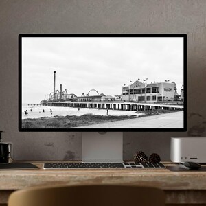 Galveston Island Pleasure Pier Photography Print | Texas Coastal Wall Art (Digital Download) image 3