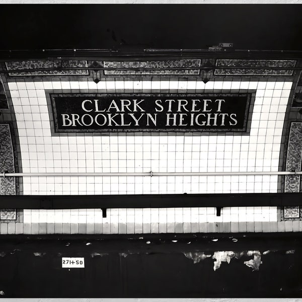 Brooklyn Heights Subway Station Photography | Print Set of 3 | Monochrome Black and White Photography | NYC Digital Wall Art