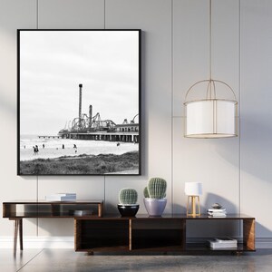 Galveston Island Pleasure Pier Photography Print | Texas Coastal Wall Art (Digital Download) image 2