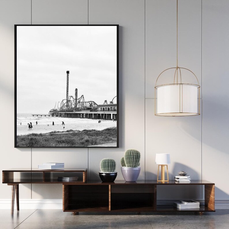 Galveston Island Pleasure Pier Photography Print | Texas Coastal Wall Art (Digital Download) image 2