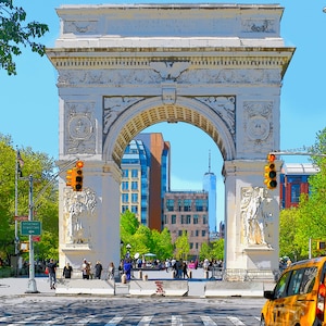 Washington Square Park in Greenwich Village, Lower Manhattan | Photo Illustration Special Effect | New York Photography Print Set