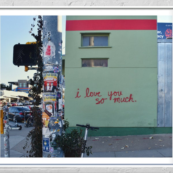 I Love You So Much Mural in Austin Texas | Digital Print Set of 2 | Instant Photography Wall Art