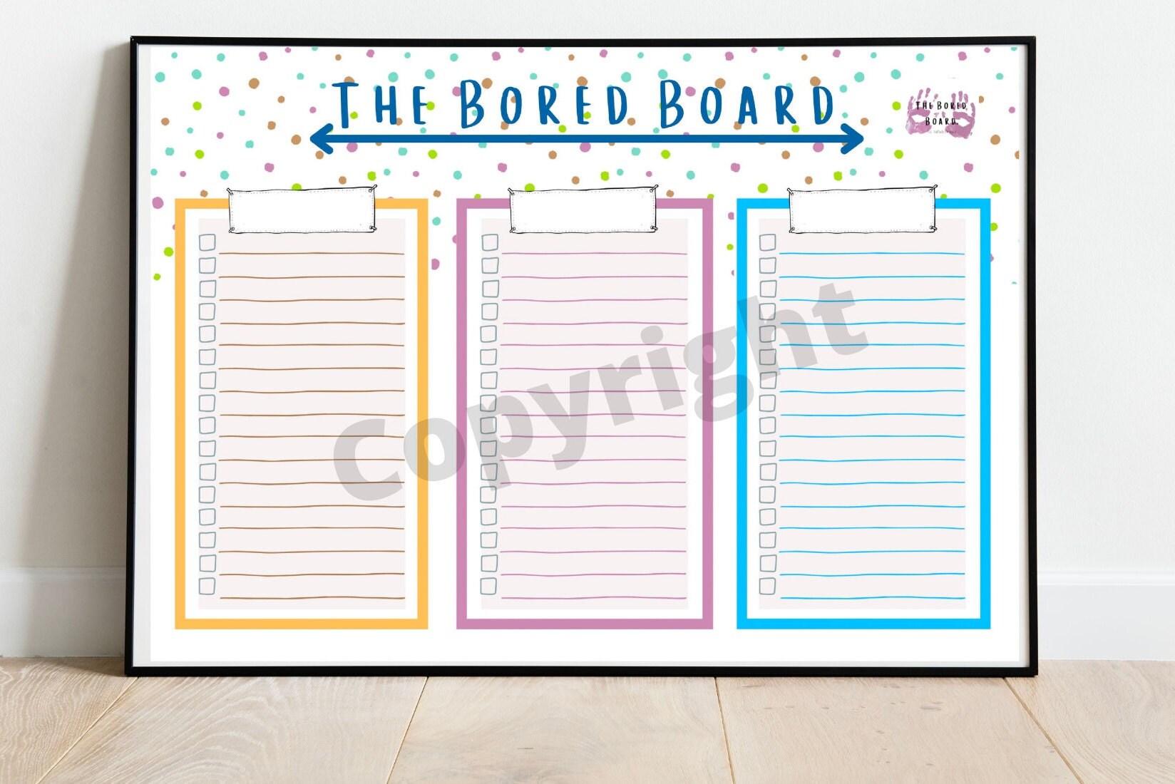 Daily Task Chart, Children's Activity Chart, Kids Wall Chart, Printable ...