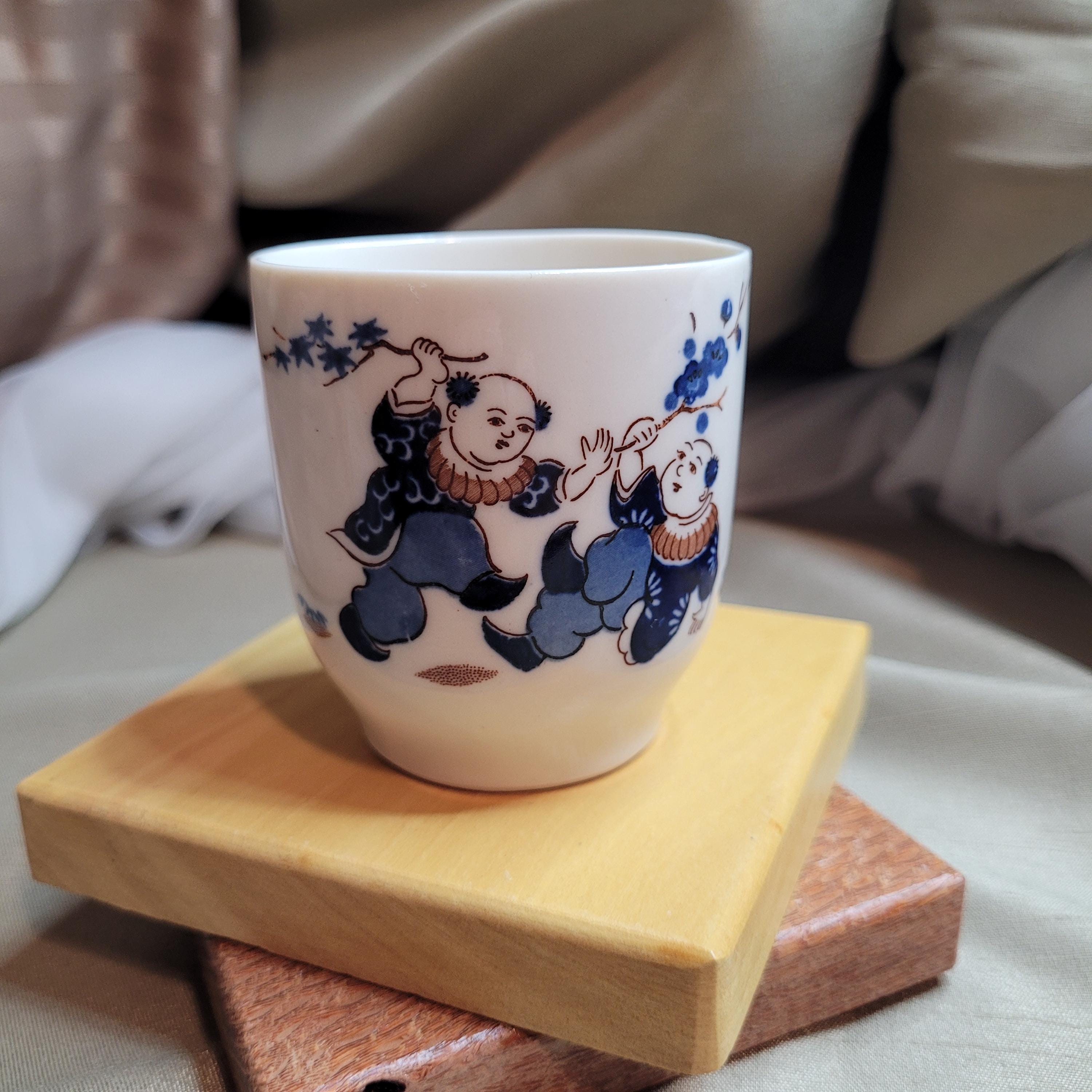 Single Vintage Japanese O-choko Sake Tea Porcelain Cup - Chanoyu