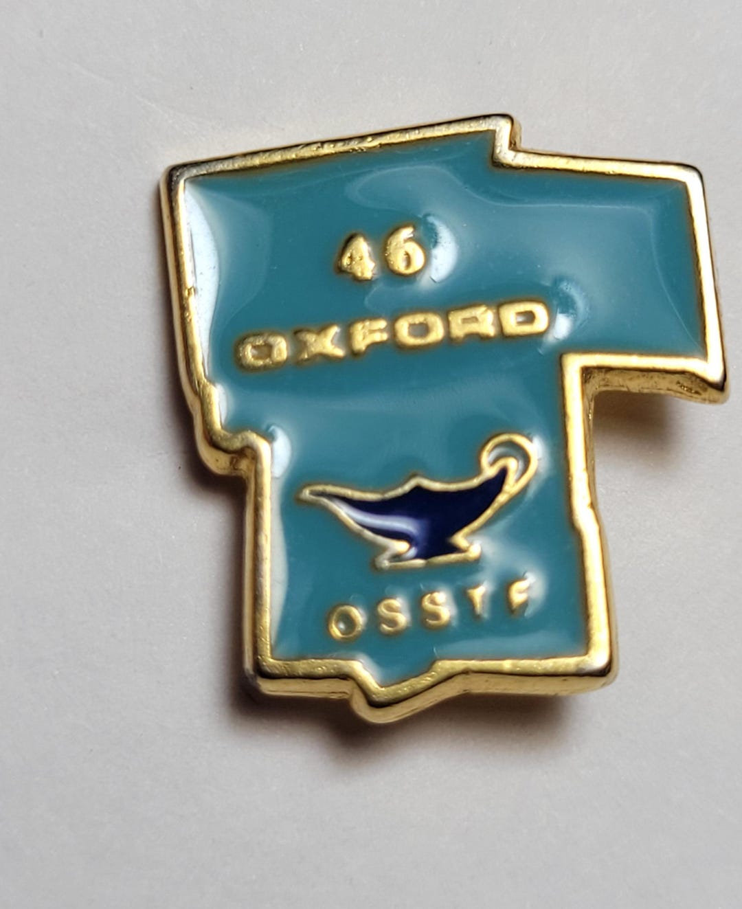 OXFORD Hat Pin Collectible Vintage Gold Tone and Blue 46 Oxford OSSTF ...