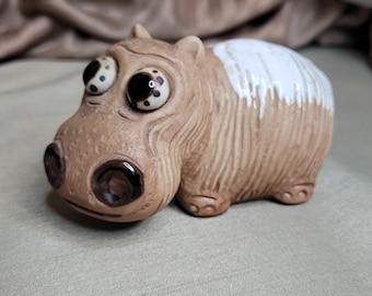 「小カバ」 陶器のティニ 口を開けた小さなカバ（#1236） - Etsy 日本