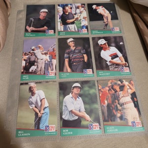 Mélangez divers lots de 9 cartes à collectionner Golf Pro Set Vendu les 9 ensemble dans ce support en plastique transparent n° 3