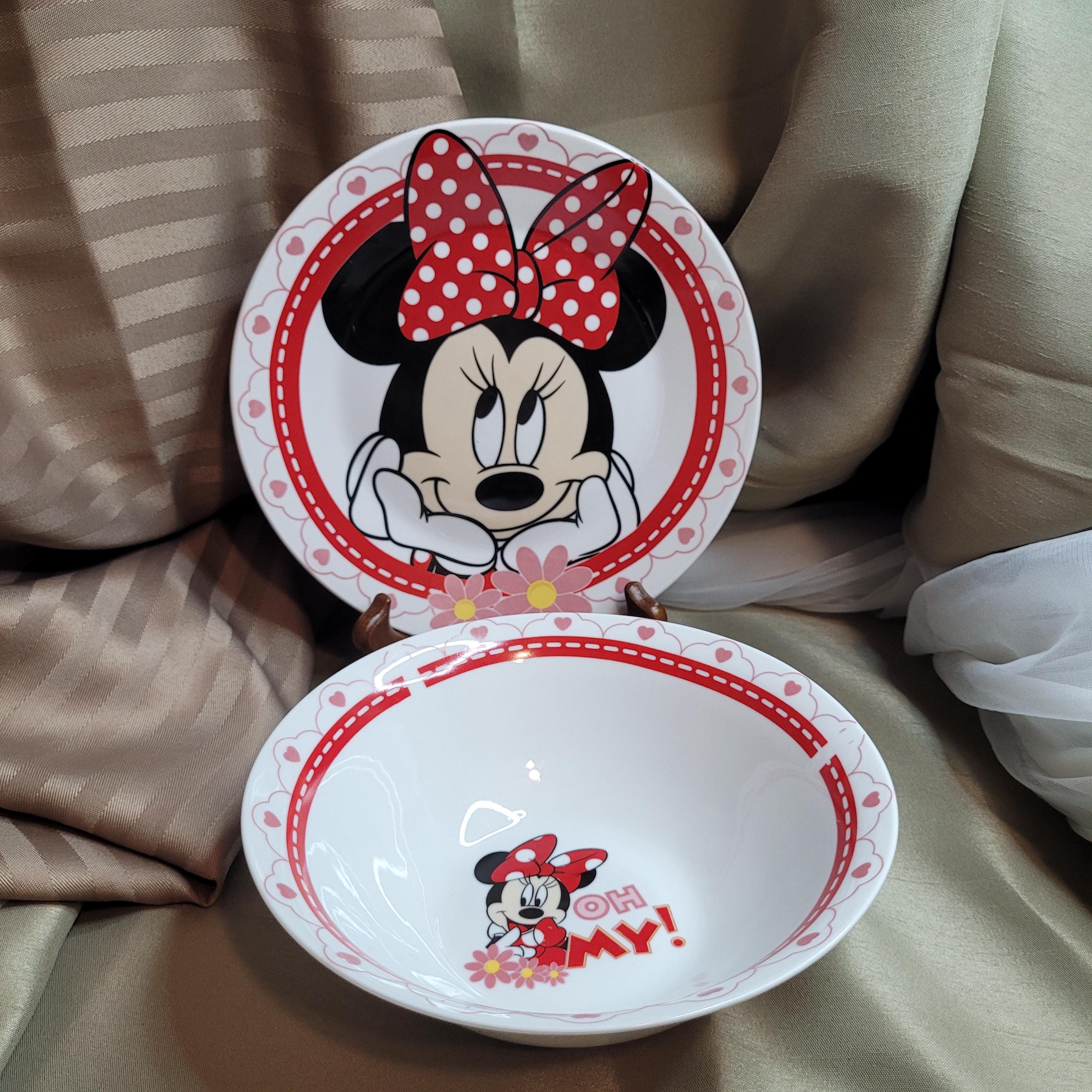 Bowl Minnie Mouse Dishes Set So Cute Pc Set Disney Minnie