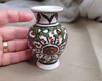 ヴィンテージギリシャ工房製陶器花瓶セット｜カミニブルーセラミック製