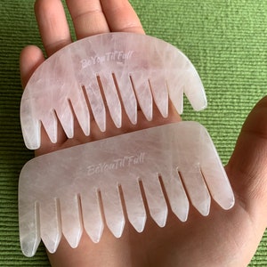 BeYouTil’Full Rose Quartz & Green Aventurine Crystal Gua Sha Massage Combs