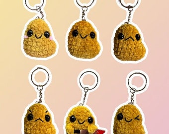 Chicken Nugget Plushie Keychain