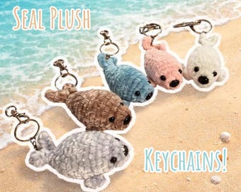 Llavero de peluche de foca