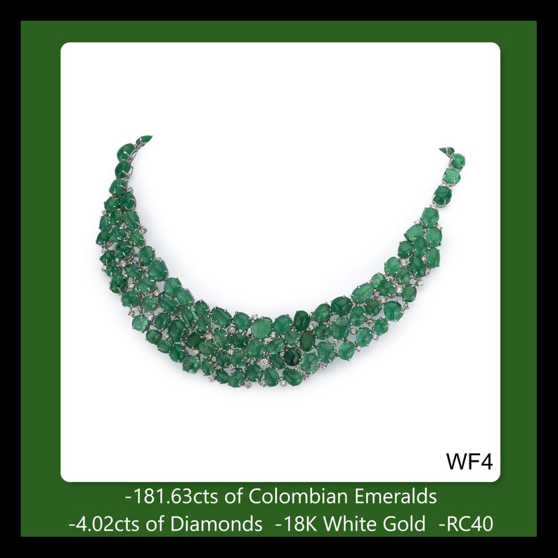 One of a Kind Colombian Emerald Necklace image 3