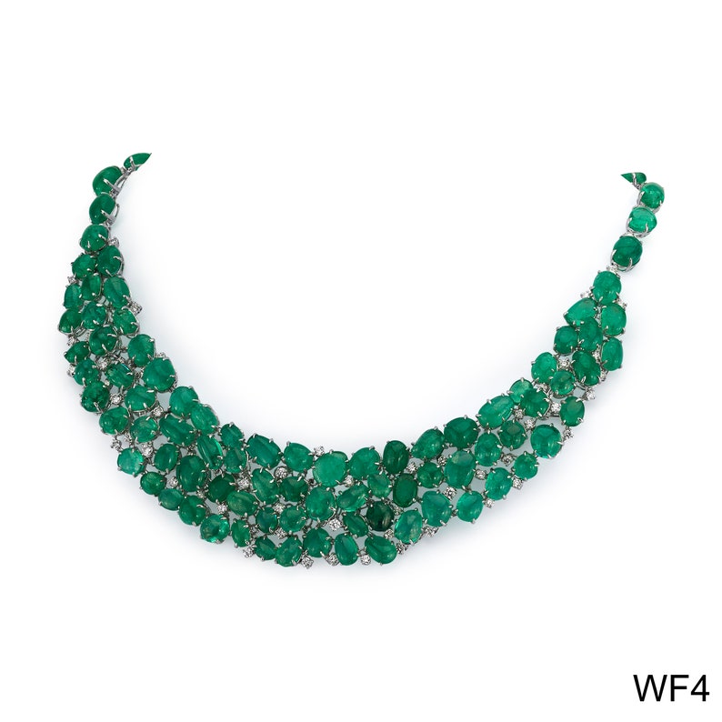 One of a Kind Colombian Emerald Necklace image 1