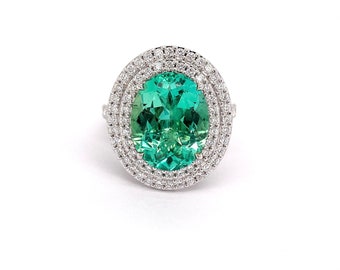 GIA Certified 4.58 Carat Colombian Emerald Ring