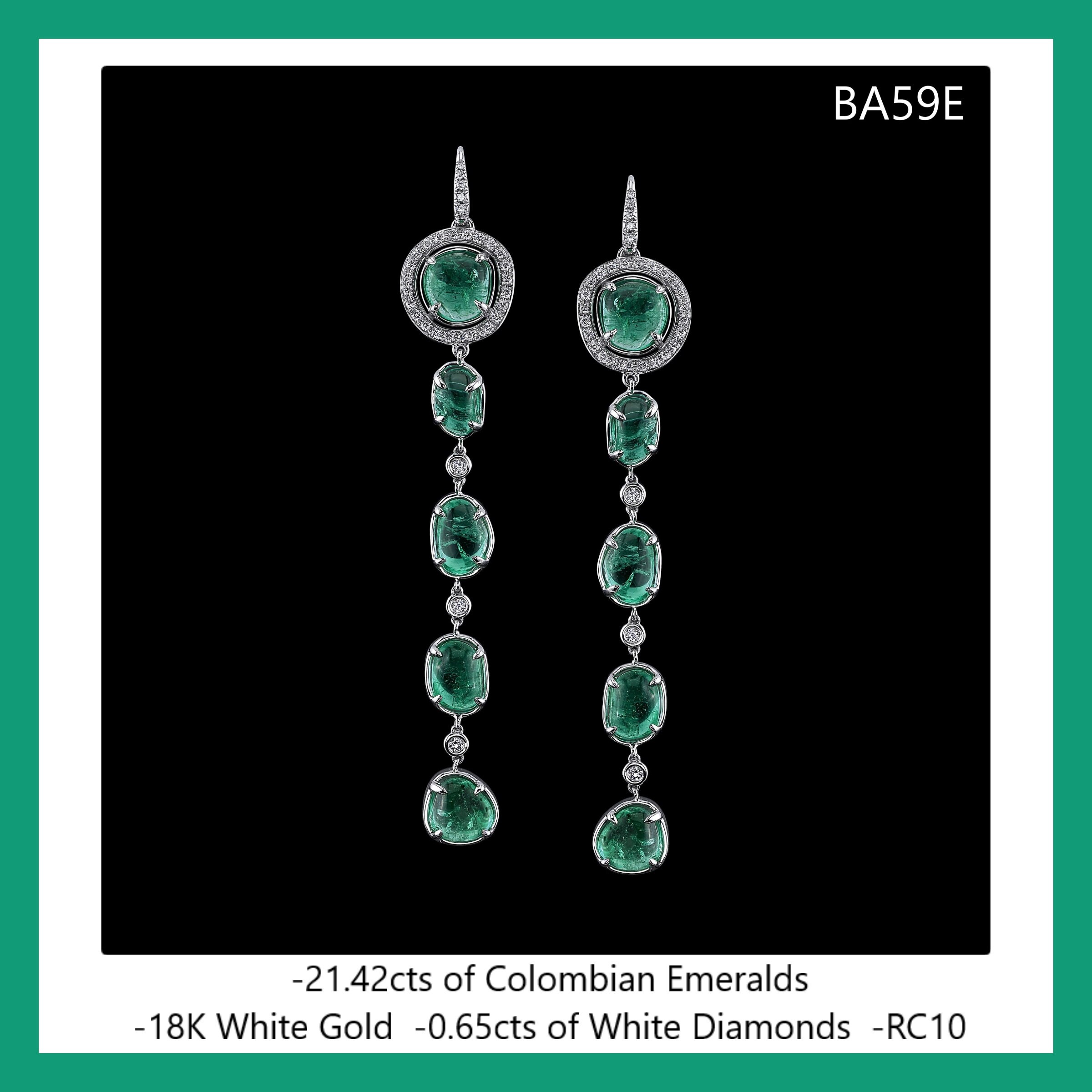 Colombian emeralds earrings sale