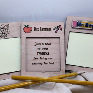 Teacher, sticky note holder, teacher gift, teacher appreciation, personalized, custom gift, custom sticky note holder, desk