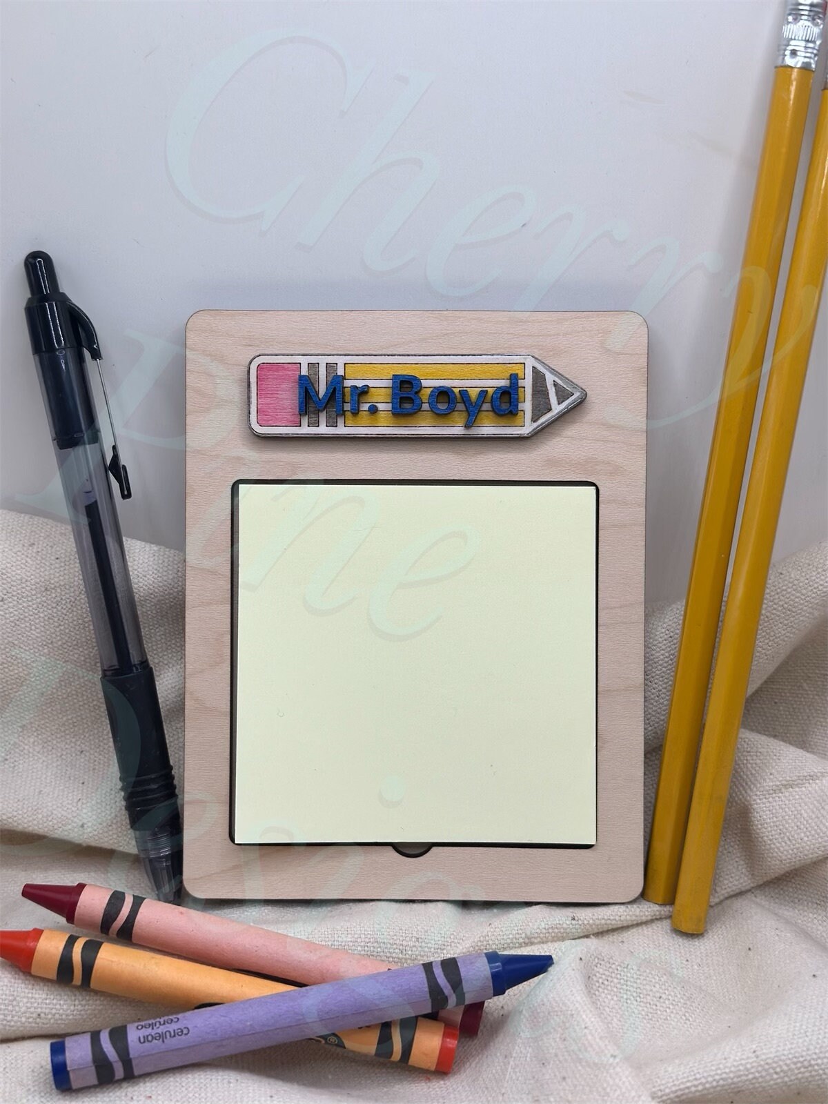 Teacher, Sticky Note Holder, Teacher Gift, Teacher Appreciation, Personalized, Custom Gift