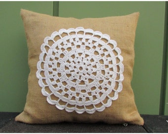 Handmade Pillow, Crochet, Decorative Pillow, Neddlepoint Wicker Pillow, Pillow case, Embroidery Custom Pillow, Unique home gifts