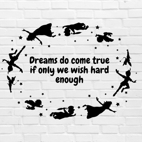 Peter Pan Dreams Do Come True Transparent PNG Etsy