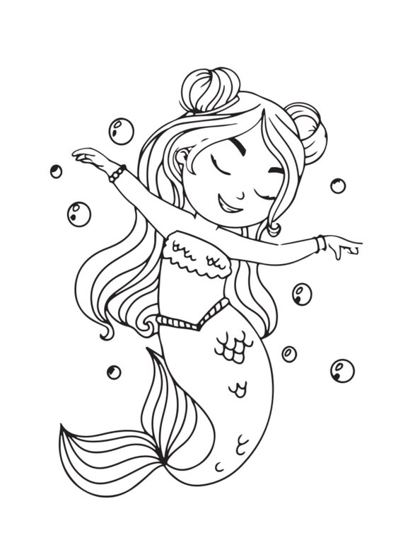 Mermaid Coloring Book for Kids: 60 Gorgeous Coloring Pages of Cute Mermaids  With Ancient Egypt Pyramids. Fun Coloring Activity for Young Girls and Boy  (Coloring Books for Kids #1) (Paperback)