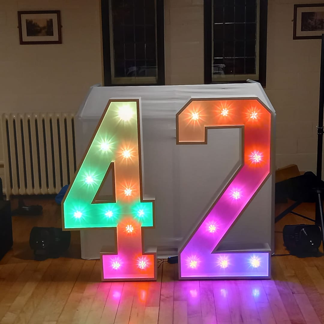 4ft Light up Numbers Etsy UK
