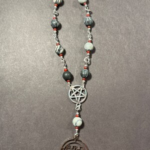 Stolas’s (Stilas) Sigil Jasper Bead Car Rosary