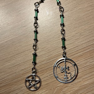 Green & Black Pazuzu’s Sigil Pocket Rosary