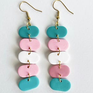 Trans Pride Pebble Tropfen Ohrringe