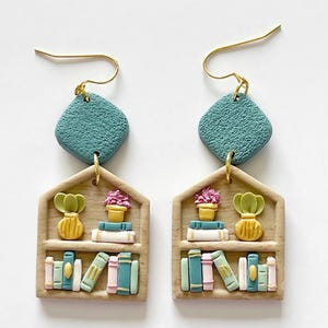 Orecchini a forma di libreria primaverile