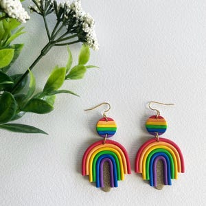 Rainbow Pride Dangle Earrings