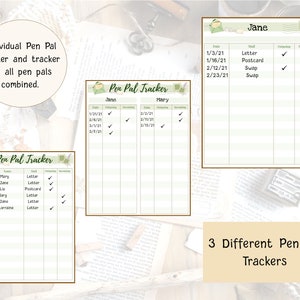 Pen Pal Printable Bundle | Tracker Addresses Sheets Bundle Pen Pal ...