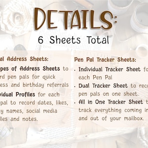 Pen Pal Printable Bundle | Tracker Addresses Sheets Bundle Pen Pal ...