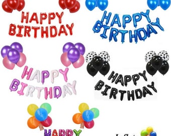 Happy Birthday Banner Happy Birthday Bunting Party Decoration - Etsy UK