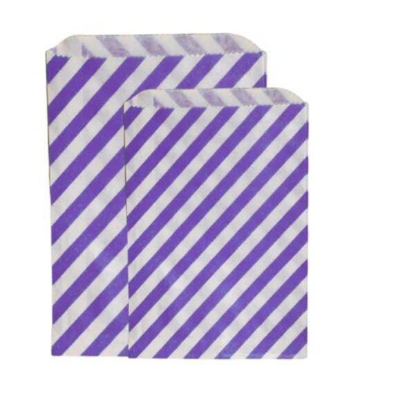 Party Sweet Treat Dark Blue Candy Stripe Paper Bags Buffet Gift Shop Coloured UK | UK