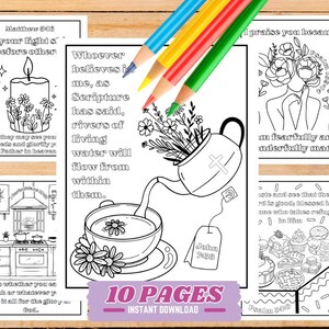 printable Christian coloring pages with faith scriptures and verses