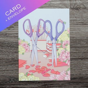Carte lesbienne drôle, joli cadeau LGBTQ, blague lesbienne en ciseaux, carte d'anniversaire lesbienne, cadeaux gays, meilleure carte pour lesbiennes, carte physique