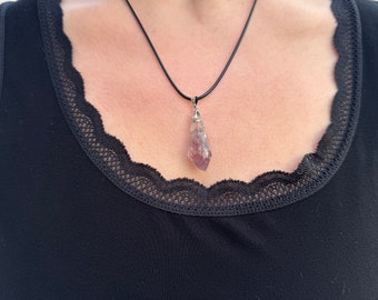 Gorgeous Amethyst Wand Necklace