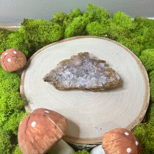 Sparkly Flower Agate with Pink Amethyst Slab